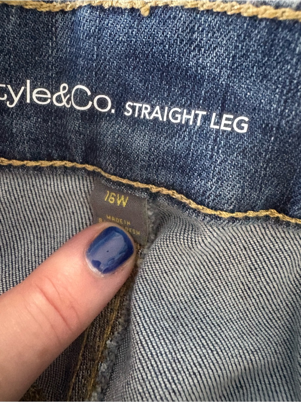 Style & Co. Women's Dark Blue Straight Leg Jeans